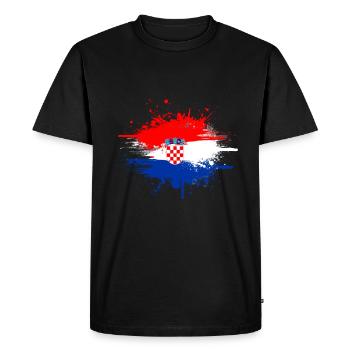 Croatie pays et pays - T-shirt Premium bio Homme - noir - Devant - Nico (187cm)