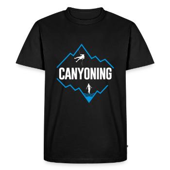 canyoning - Men's Premium Organic T-Shirt - black - Front - Nico (187cm)