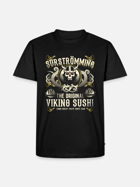 Funny Surströmming T-Shirt - Men's Premium Organic T-Shirt - black