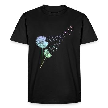 Dandelion Design Coloré Dandelion Motif Fleurs - T-shirt Premium bio Homme - noir - Devant - Nico (187cm)