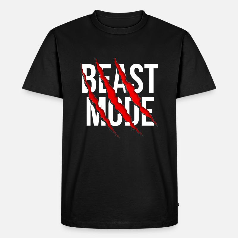 Beast Mode - Männer Premium Bio T-Shirt - Schwarz