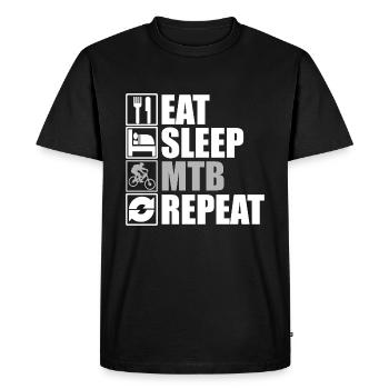 Mountain bike mountain biker MTB - Men's Premium Organic T-Shirt - black - Front - Nico (187cm)