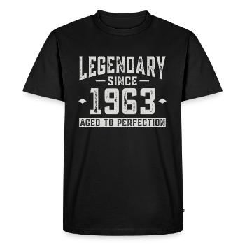 Légendaire depuis 1963 - T-shirt Premium bio Homme - noir - Devant - Nico (187cm)