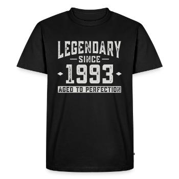 Légendaire depuis 1993 - T-shirt Premium bio Homme - noir - Devant - Nico (187cm)