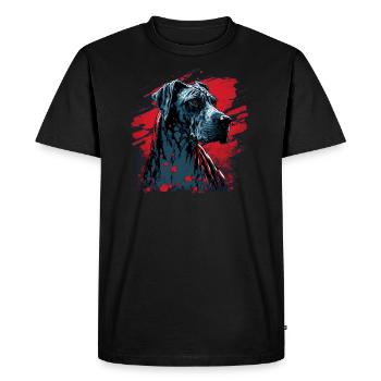 Dogue allemand - T-shirt Premium bio Homme - noir - Devant - Nico (187cm)