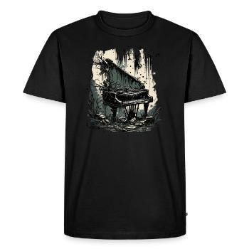 Horror piano - Men's Premium Organic T-Shirt - black - Front - Nico (187cm)