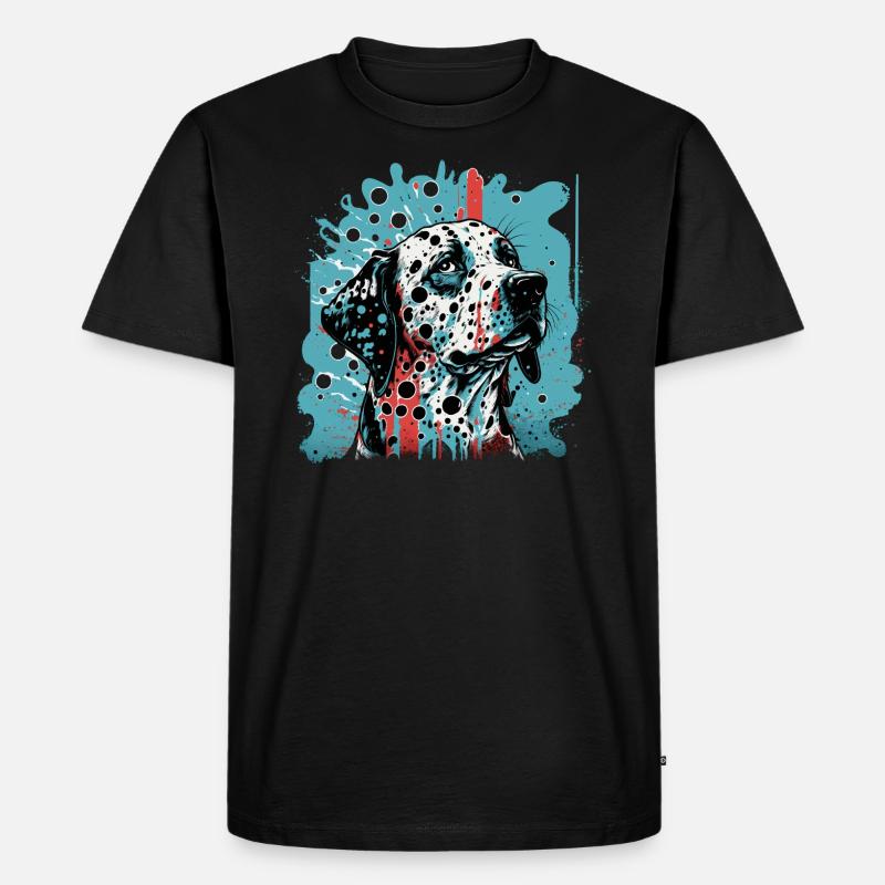 Dalmatiner - Männer Premium Bio T-Shirt - Schwarz