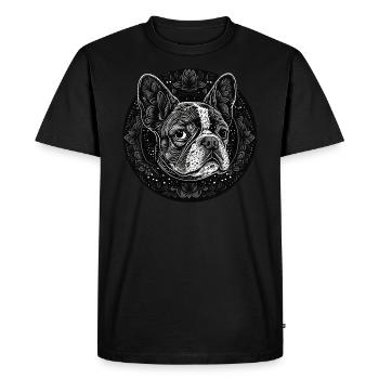 Bouledogue français - T-shirt Premium bio Homme - noir - Devant - Nico (187cm)