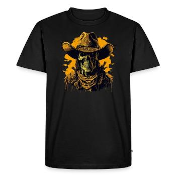 L’ du cow-boy - T-shirt Premium bio Homme - noir - Devant - Nico (187cm)
