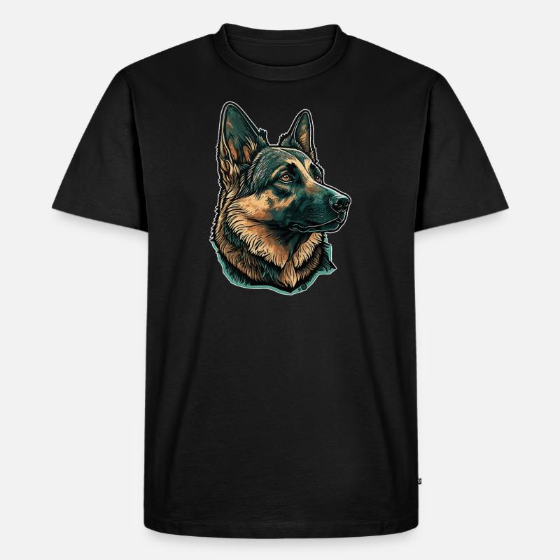 Deutscher Schäferhund - Männer Premium Bio T-Shirt - Schwarz