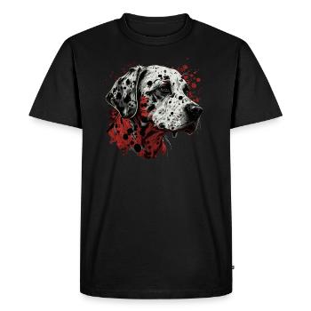Dalmate - T-shirt Premium bio Homme - noir - Devant - Nico (187cm)