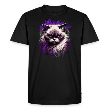 Arrogant Ragdoll Cat - Men's Premium Organic T-Shirt - black - Front - Nico (187cm)