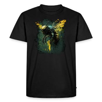 Creepy Zombie Horror Bee - Men's Premium Organic T-Shirt - black - Front - Nico (187cm)