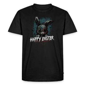 Happy Creepy Easter - Men's Premium Organic T-Shirt - black - Front - Nico (187cm)