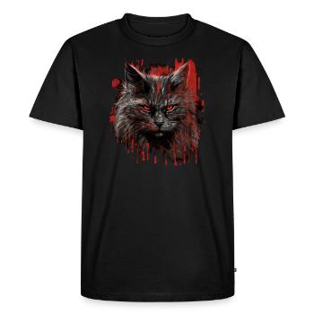 Maine Coon Horreur - T-shirt Premium bio Homme - noir - Devant - Nico (187cm)