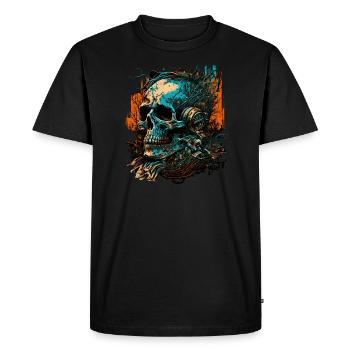 Zombie Disc Jockey - Men's Premium Organic T-Shirt - black - Front - Nico (187cm)
