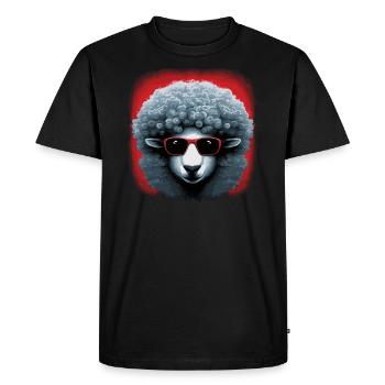 Flowerpower Moutons - T-shirt Premium bio Homme - noir - Devant - Nico (187cm)