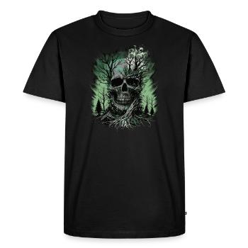 Skull Forest - Men's Premium Organic T-Shirt - black - Front - Nico (187cm)