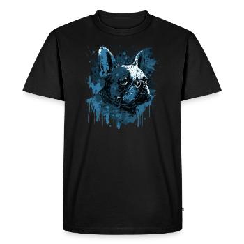 Bouledogue français - T-shirt Premium bio Homme - noir - Devant - Nico (187cm)