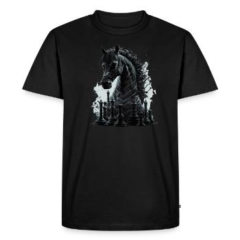 Knight Chess Horse - Men's Premium Organic T-Shirt - black - Front - Nico (187cm)