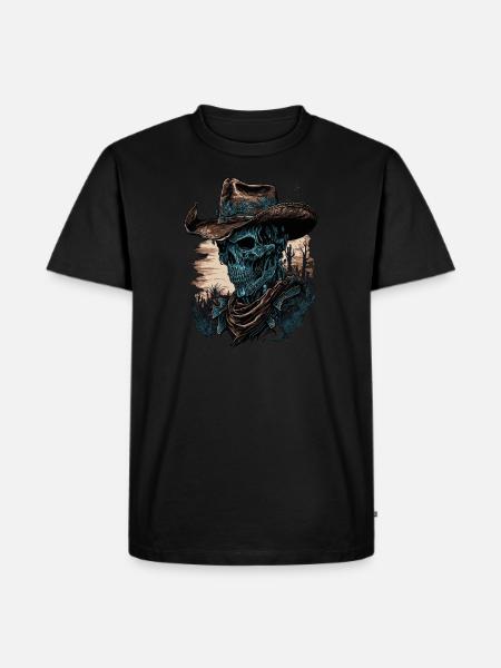 Zombie Cowboy - Men's Premium Organic T-Shirt - black