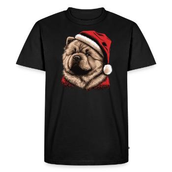 Chow Chow Noël - T-shirt Premium bio Homme - noir - Devant - Nico (187cm)