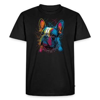Bouledogue français - T-shirt Premium bio Homme - noir - Devant - Nico (187cm)