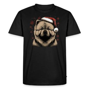 Chow Chow Noël - T-shirt Premium bio Homme - noir - Devant - Nico (187cm)