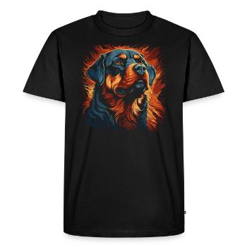 Chien Rottweiler - T-shirt Premium bio Homme - noir - Devant - Nico (187cm)