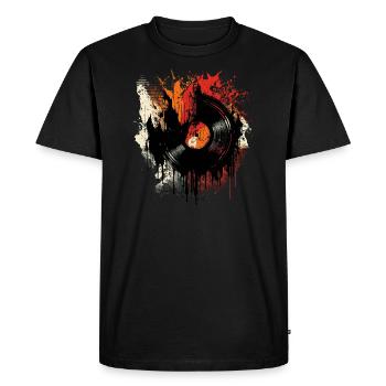 Les disques vinyles adorent - T-shirt Premium bio Homme - noir - Devant - Nico (187cm)