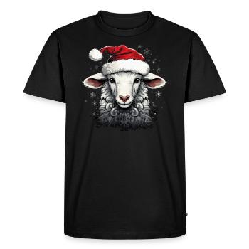 Moutons de Noël - T-shirt Premium bio Homme - noir - Devant - Nico (187cm)