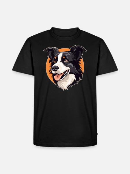 Border Collie - Men's Premium Organic T-Shirt - black