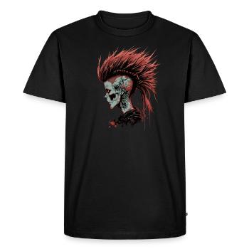 Fille Zombie 002 - T-shirt Premium bio Homme - noir - Devant - Nico (187cm)