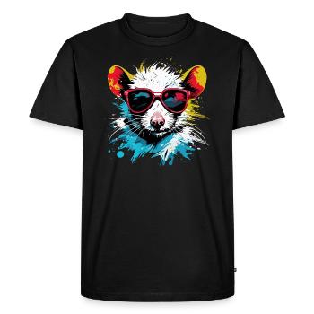 Cool Punk Rat - T-shirt Premium bio Homme - noir - Devant - Nico (187cm)