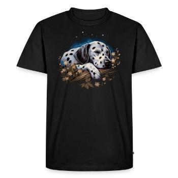 Dalmatien endormi - T-shirt Premium bio Homme - noir - Devant - Nico (187cm)