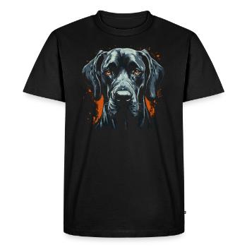 Dogue allemand - T-shirt Premium bio Homme - noir - Devant - Nico (187cm)