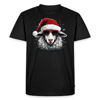 Moutons de Noël - T-shirt Premium bio Homme - noir - Devant - Nico (187cm)