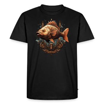 Carpe Steampunk - T-shirt Premium bio Homme - noir - Devant - Nico (187cm)