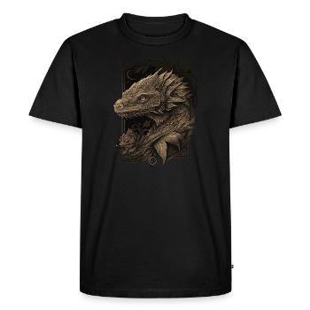 Little Dragon - Men's Premium Organic T-Shirt - black - Front - Nico (187cm)