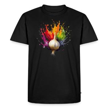 Ail - T-shirt Premium bio Homme - noir - Devant - Nico (187cm)