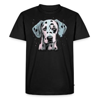 Dalmatien mignon - T-shirt Premium bio Homme - noir - Devant - Nico (187cm)
