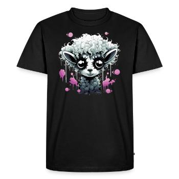 Drôle de mouton gothique - T-shirt Premium bio Homme - noir - Devant - Nico (187cm)