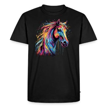 L’amour des chevaux - T-shirt Premium bio Homme - noir - Devant - Nico (187cm)