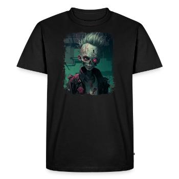 Alien Zombie Punk - Men's Premium Organic T-Shirt - black - Front - Nico (187cm)