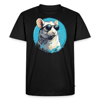 Cool Rat - T-shirt Premium bio Homme - noir - Devant - Nico (187cm)