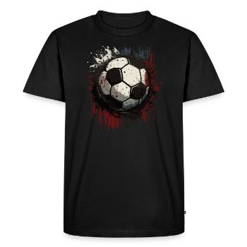 Football - T-shirt Premium bio Homme - noir - Devant - Nico (187cm)