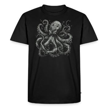 Kraken sinistre - T-shirt Premium bio Homme - noir - Devant - Nico (187cm)