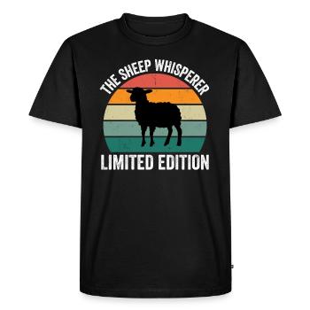 The Sheep Whisperer - Men's Premium Organic T-Shirt - black - Front - Nico (187cm)