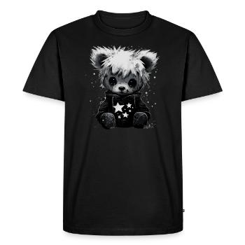 Cute Emo Teddy Bear - Men's Premium Organic T-Shirt - black - Front - Nico (187cm)