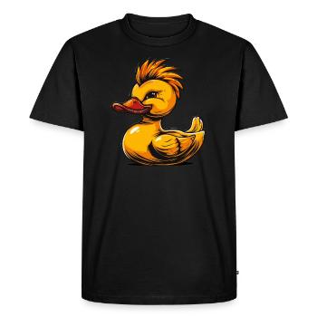 Punk canard en caoutchouc - T-shirt Premium bio Homme - noir - Devant - Nico (187cm)